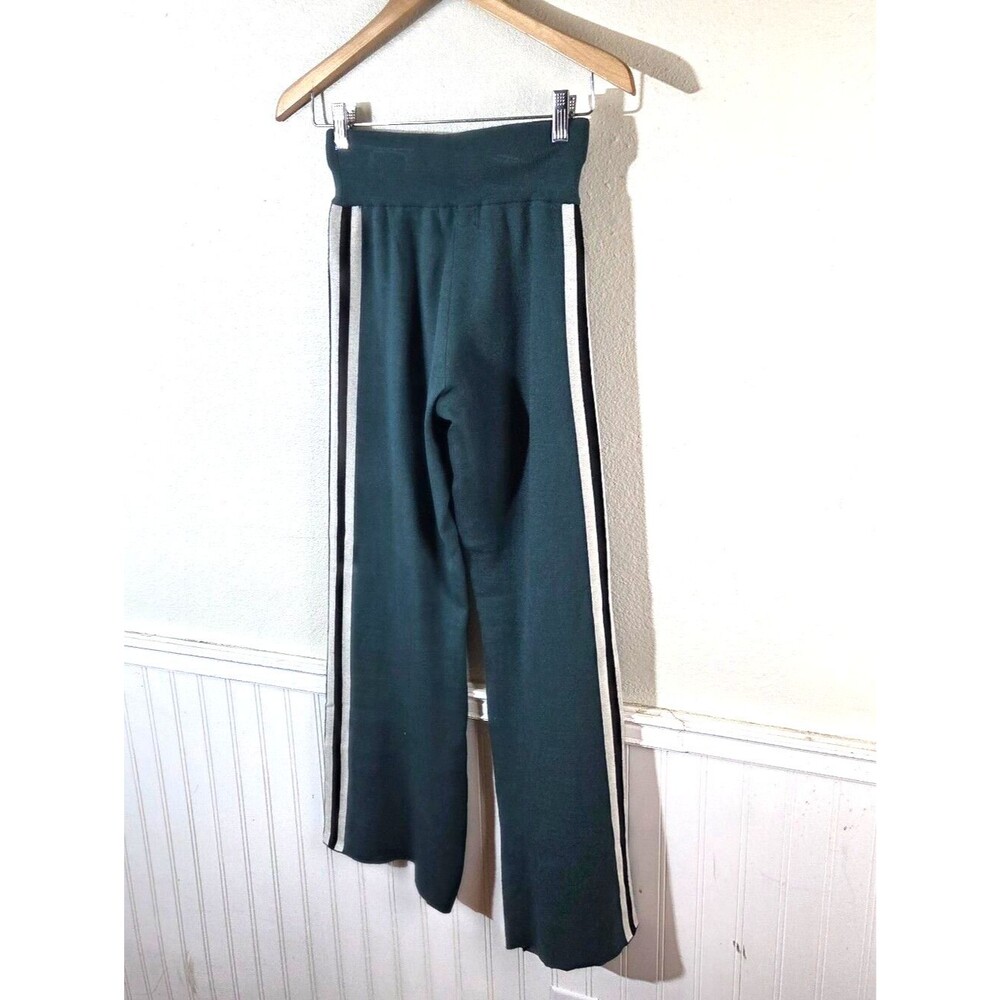 Spiritual Gangster Wide Leg Pants Womens Small Green Knit Lounge Yoga Stretch - Picture 5 of 11